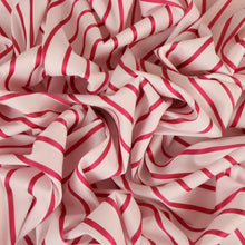 Load image into Gallery viewer, Cotton Jacquard Candy Stripe Shirting Deadstock - Deep Pink
