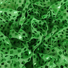Load image into Gallery viewer, Glitter Dot Mesh Deadstock - Bright Green
