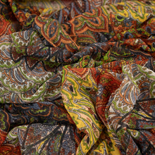 Load image into Gallery viewer, Printed Mesh Deadstock - Feathered Paisley
