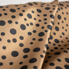 Load image into Gallery viewer, Spot Printed Satin Deadstock - Bronze &amp; Black
