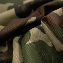 Load image into Gallery viewer, Water-Resistant Polyester Ripstop Deadstock - Camo Khaki
