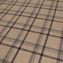 Load image into Gallery viewer, Linen Viscose Windowpane Check Deadstock - Natural &amp; Navy
