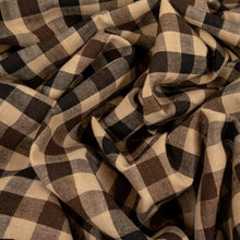 Load image into Gallery viewer, Cotton Gingham Deadstock - Brown, Black and Natural
