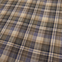 Load image into Gallery viewer, Yarn Dyed Cotton Plaid Voile Deadstock - White, Grey &amp; Blue

