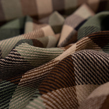 Load image into Gallery viewer, Yarn Dyed Cotton Plaid Deadstock - Sage, Brown &amp; Navy
