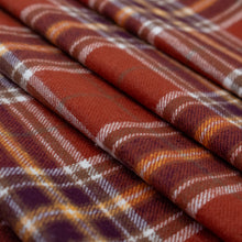 Load image into Gallery viewer, Brushed Cotton Plaid Deadstock - Paprika &amp; White
