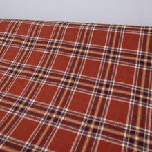 Load image into Gallery viewer, Brushed Cotton Plaid Deadstock - Paprika &amp; White
