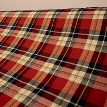 Load image into Gallery viewer, Brushed Cotton Plaid Deadstock - Navy, Red &amp; Cream
