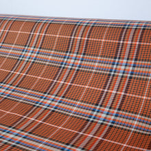 Load image into Gallery viewer, Brushed Cotton Plaid Deadstock - Burnt Orange &amp; Brown

