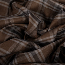 Load image into Gallery viewer, Brushed Cotton Plaid Deadstock - Grey, Navy &amp; Brown
