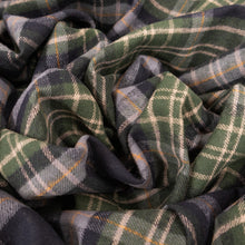 Load image into Gallery viewer, Brushed Cotton Plaid Deadstock - Grey, Bottle &amp; Navy
