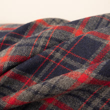 Load image into Gallery viewer, Brushed Cotton Plaid Deadstock - Grey, Red &amp; Navy
