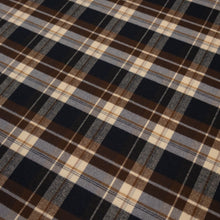 Load image into Gallery viewer, Brushed Cotton Plaid Deadstock - Cream, Navy &amp; Choc
