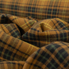 Load image into Gallery viewer, Brushed Cotton Plaid Deadstock - Honey, Black &amp; Green
