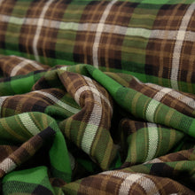 Load image into Gallery viewer, Brushed Cotton Plaid Deadstock - Leaf, Brown &amp; White
