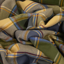 Load image into Gallery viewer, Brushed Cotton Plaid Deadstock - Lemon, Moss &amp; Blue
