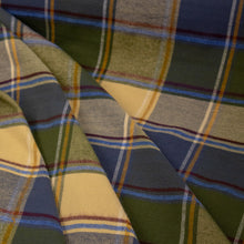 Load image into Gallery viewer, Brushed Cotton Plaid Deadstock - Lemon, Moss &amp; Blue
