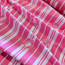 Load image into Gallery viewer, Bold Stripe Floral Poplin Print Deadstock - Hot Pink
