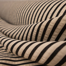 Load image into Gallery viewer, Mini Seersucker Stripe - Black &amp; Natural
