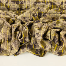 Load image into Gallery viewer, Bleach Effect Cotton Plaid Check - Nightshade Mustard
