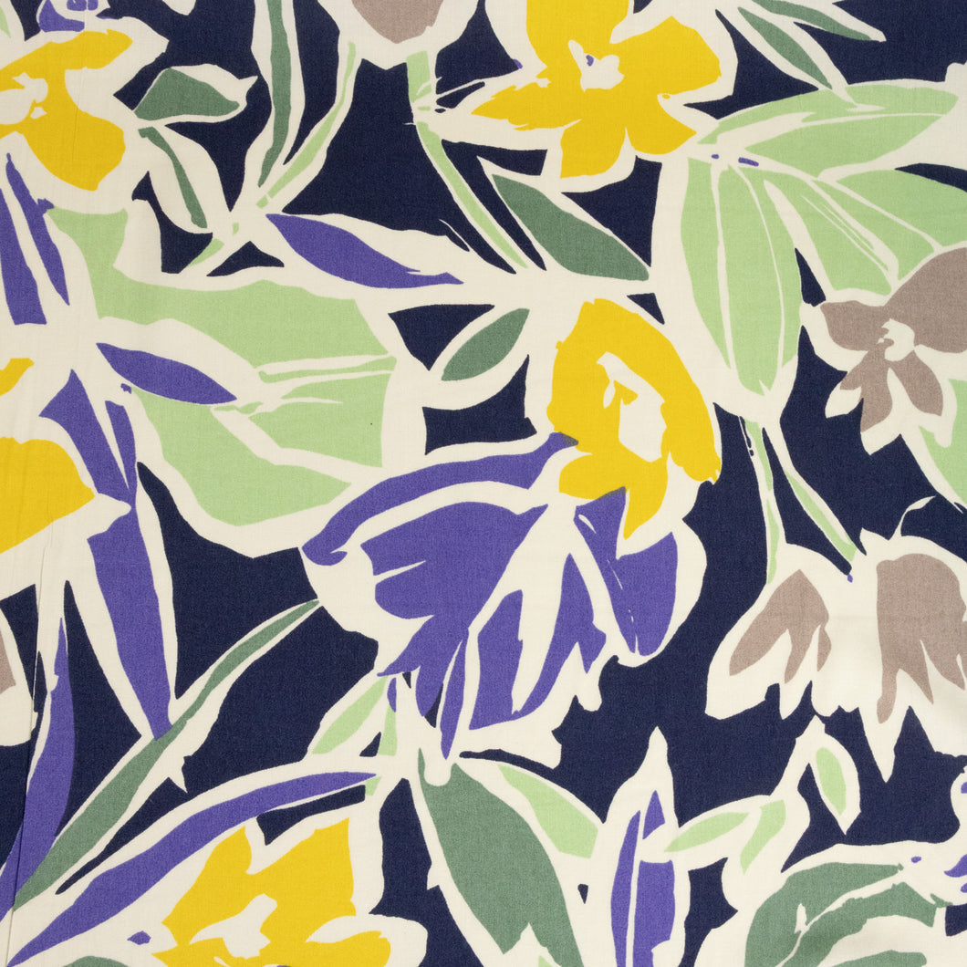 Rayon Challis Print Deadstock - Kenton Yellow