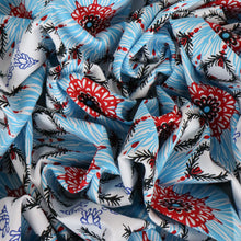 Load image into Gallery viewer, Stretch Cotton Sateen Print - Myrtle Blue
