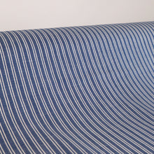 Load image into Gallery viewer, Lexington 100% Linen Pre-Washed - Cornflower with White Double Stripe
