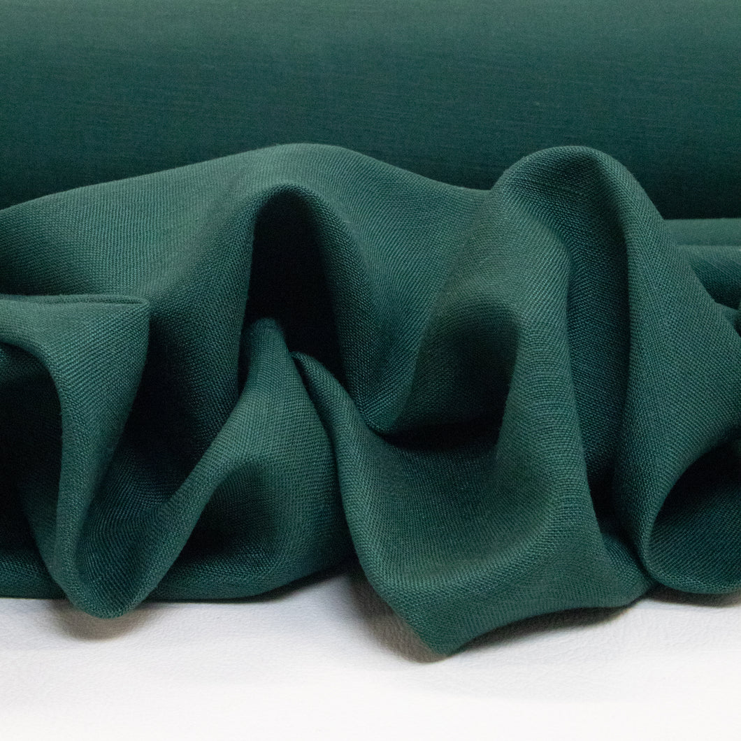 Pre-Washed Viscose Linen - Emerald