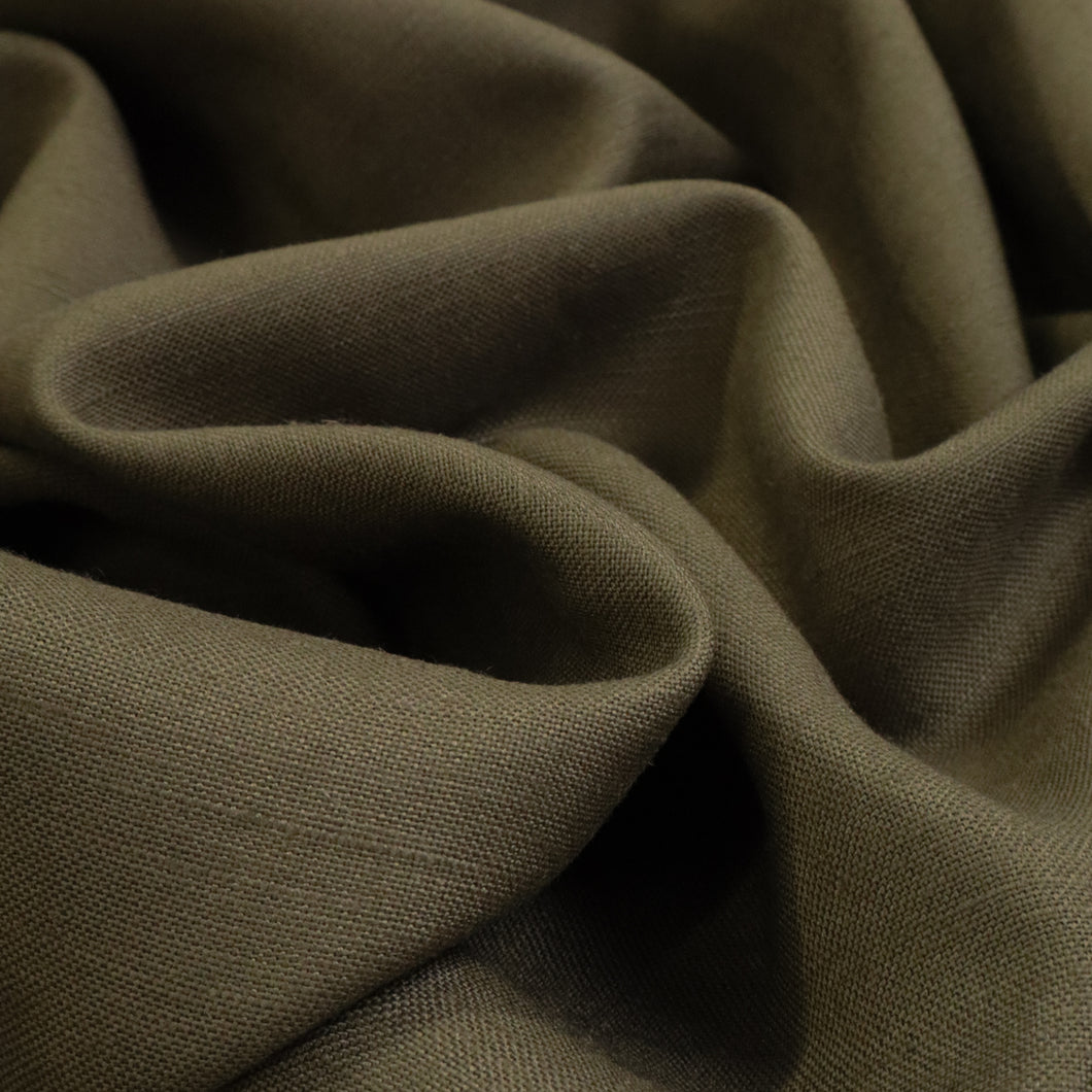 Pre-Washed Viscose Linen - Army