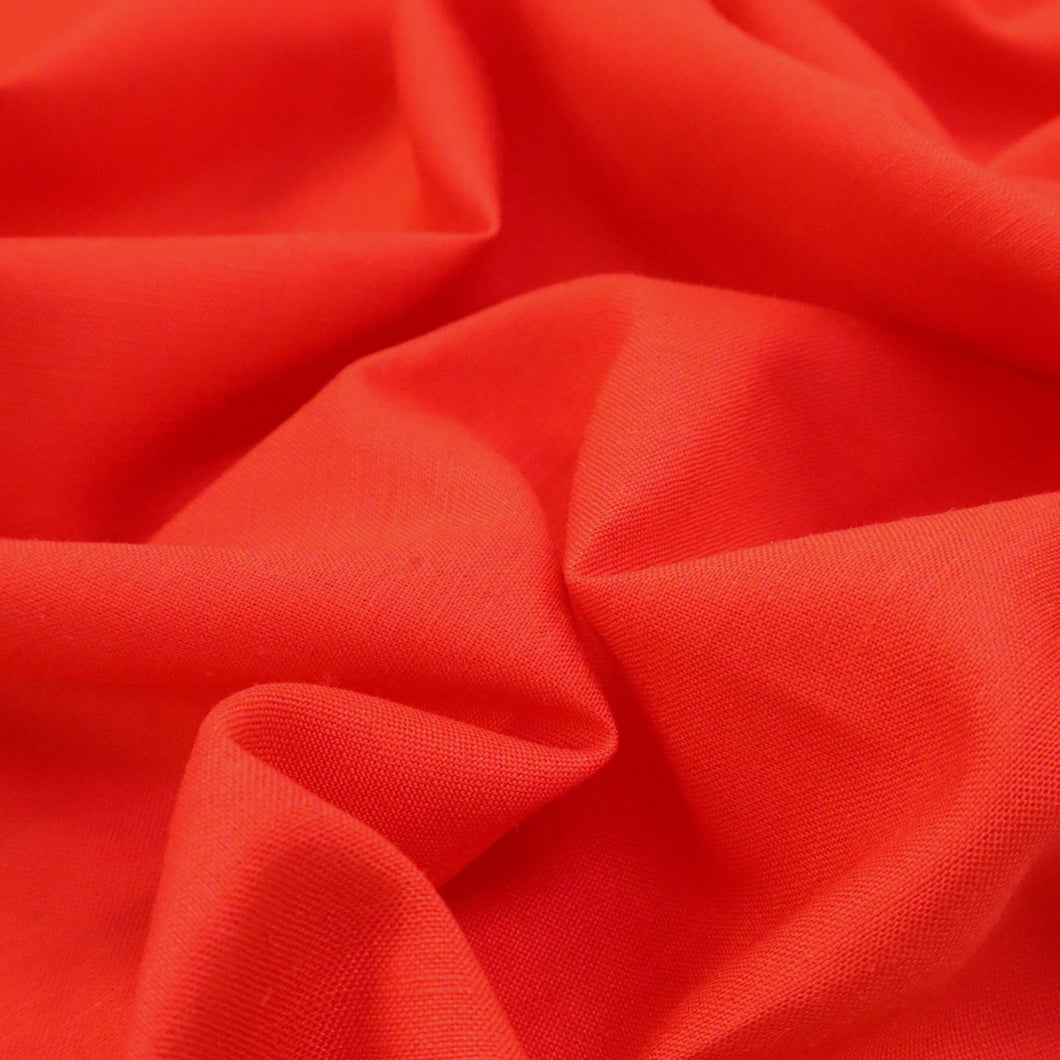 Pre-Washed Viscose Linen - Scarlet