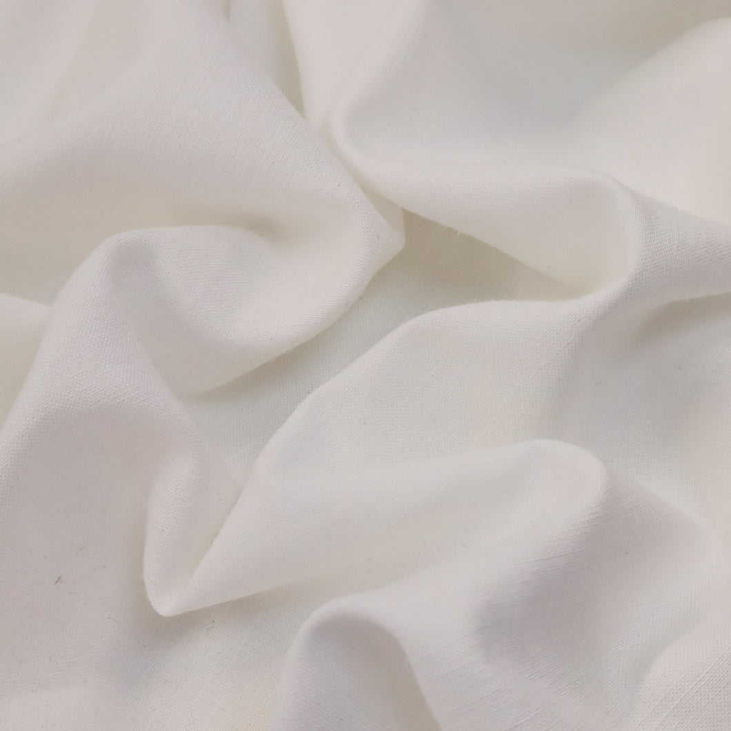 Pre-Washed Viscose Linen - White