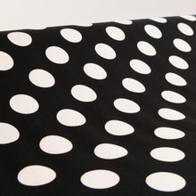 Load image into Gallery viewer, Rayon Polka Dot Spot Print Deadstock - White on Black

