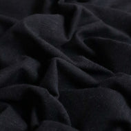 Linen Cotton Self Stripe Knit - Black