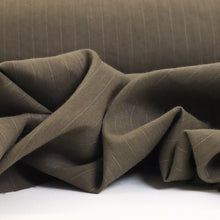 Load image into Gallery viewer, Linen Viscose Stretch Stripe Deadstock - Moss
