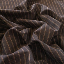 Load image into Gallery viewer, Linen Cotton Double Pinstripe - Brown/Grey
