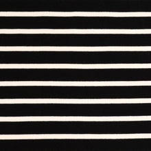 Load image into Gallery viewer, Striped Loop Back Sweatshirt - Black &amp; White
