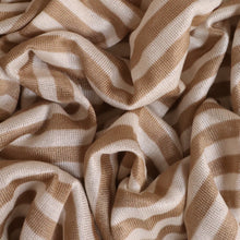 Load image into Gallery viewer, Modal Cupro Stripe Knit Deadstock - Latte &amp; White
