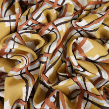 Load image into Gallery viewer, Viscose Print - Crossroads Mustard
