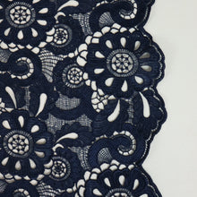 Load image into Gallery viewer, Nicola Embroidered Lace Designer End – Navy Blue (Limited Stock)
