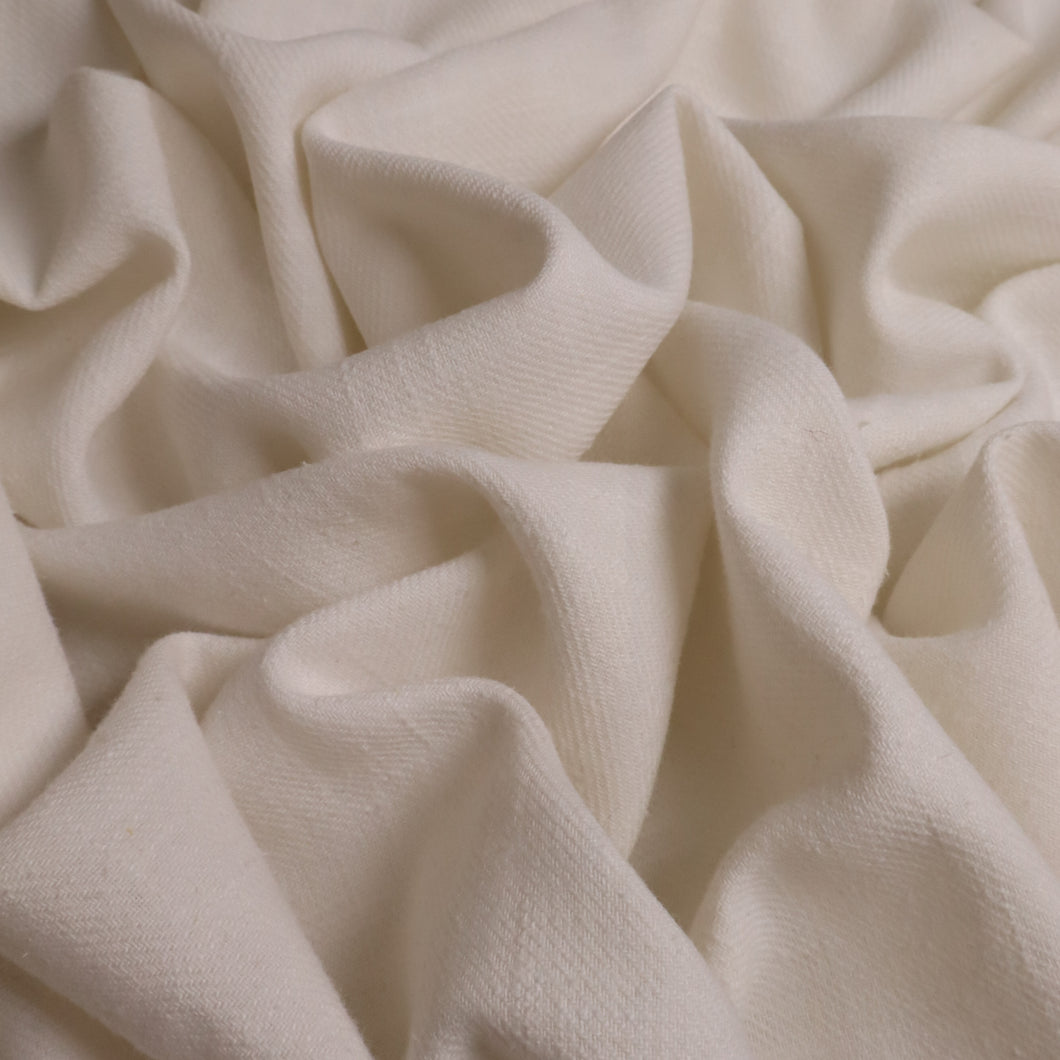 Midweight Pre-Washed Linen Cotton 250gsm - White