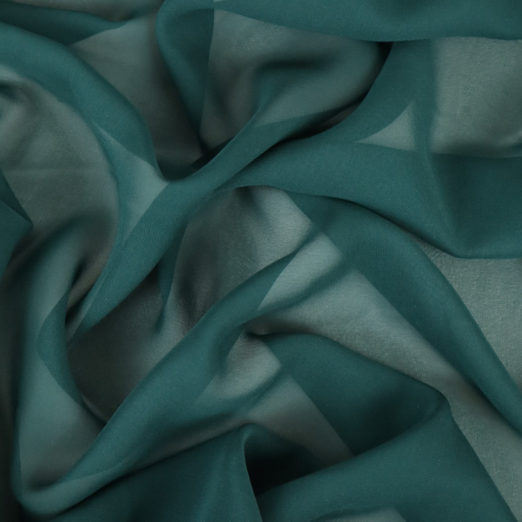 Plaza Silk Designer End – Emerald Chiffon