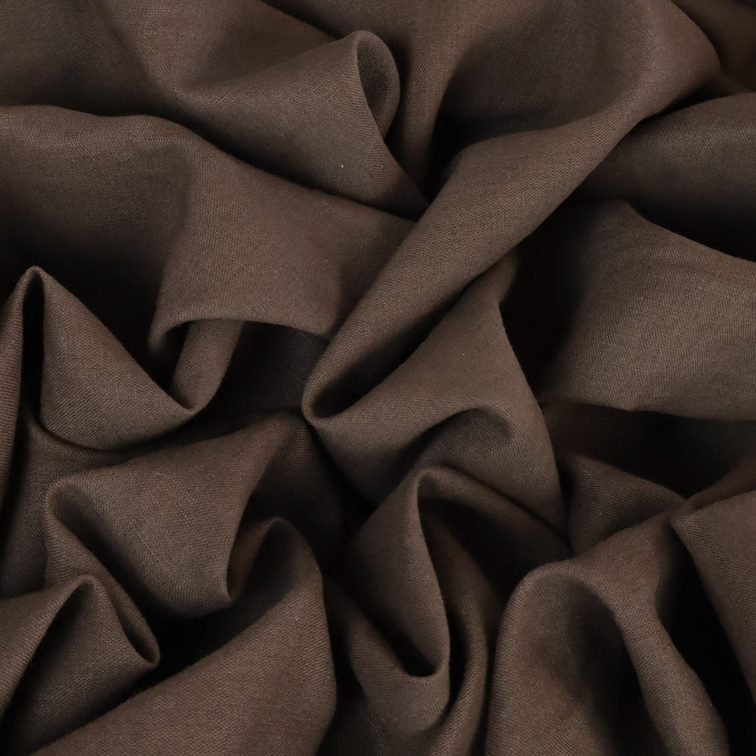 Washed Linen Cotton - Chocolate Mocha