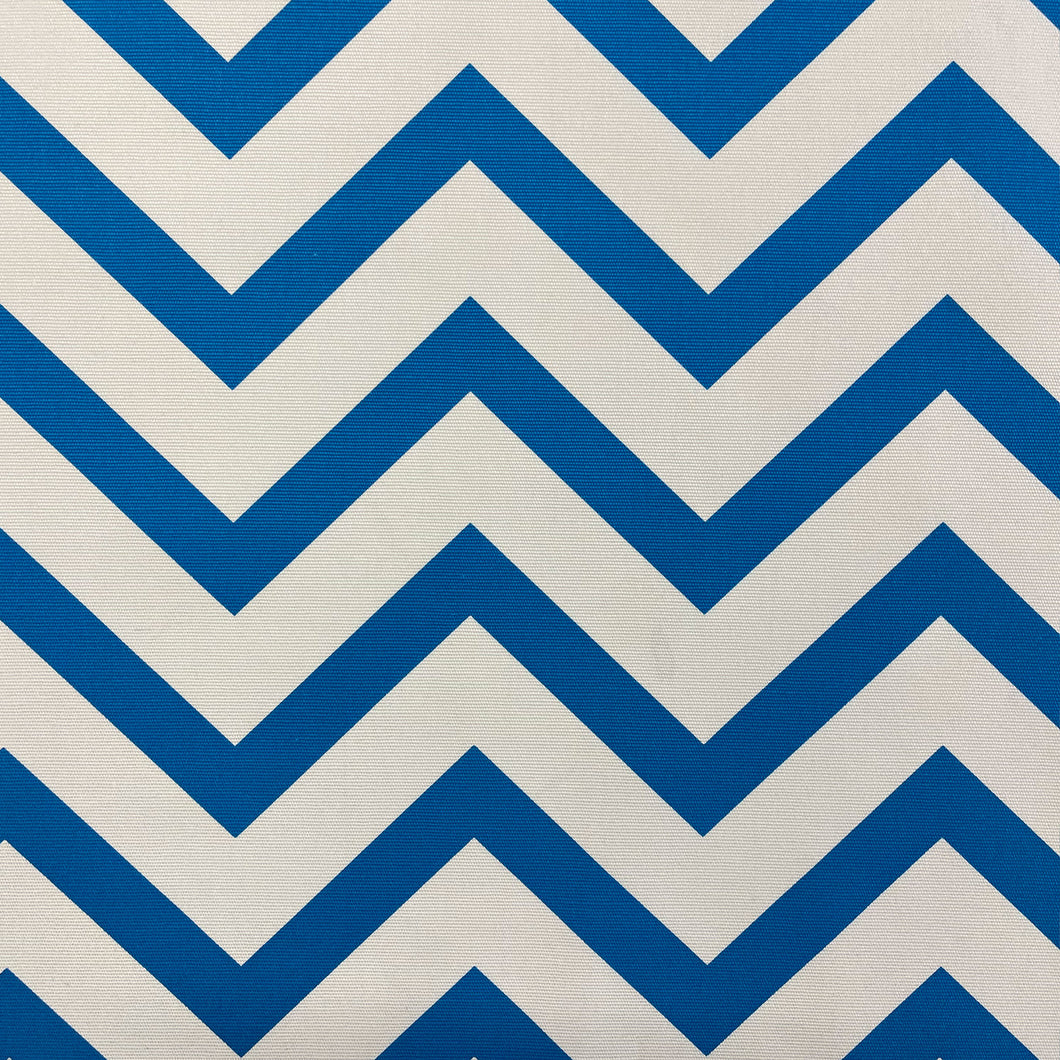 Printed Canvas - Bright Blue Chevron – Fabric Box