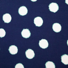 Load image into Gallery viewer, Printed Viscose Crepe Deadstock - Navy and Aqua
