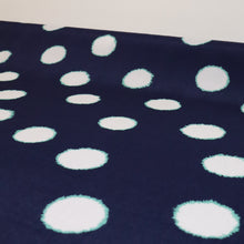 Load image into Gallery viewer, Printed Viscose Crepe Deadstock - Navy and Aqua
