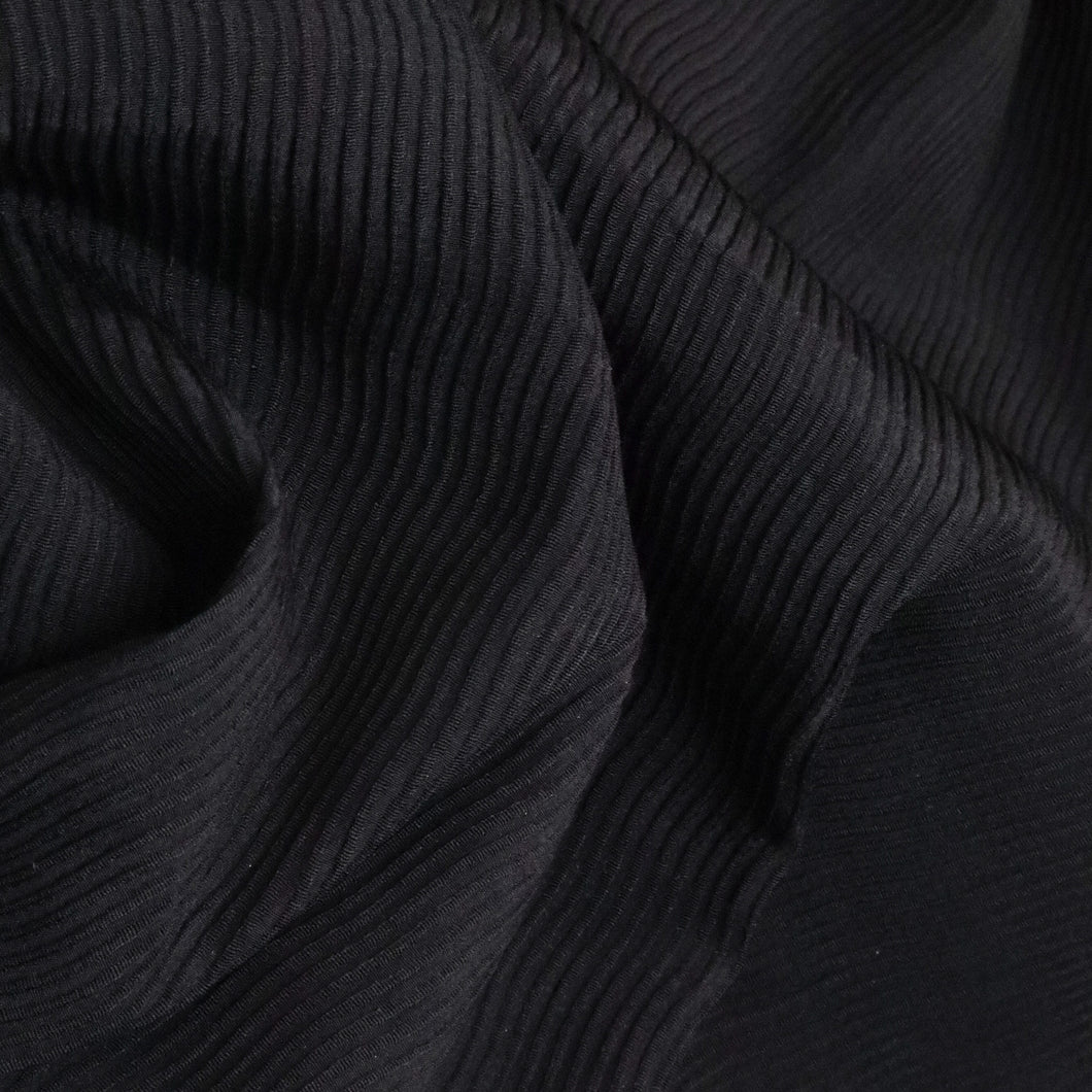 Ribbed Ripple Woven - Black