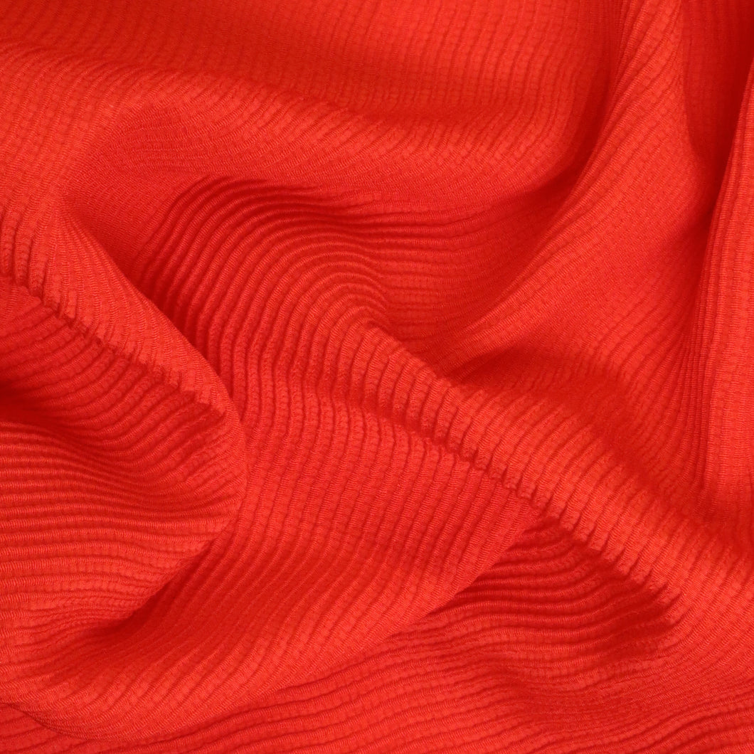 Ribbed Ripple Woven - Red