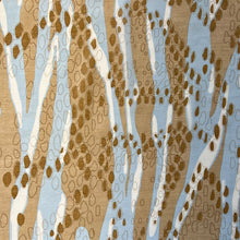 Load image into Gallery viewer, Riverside Voile Print - Blue &amp; Camel

