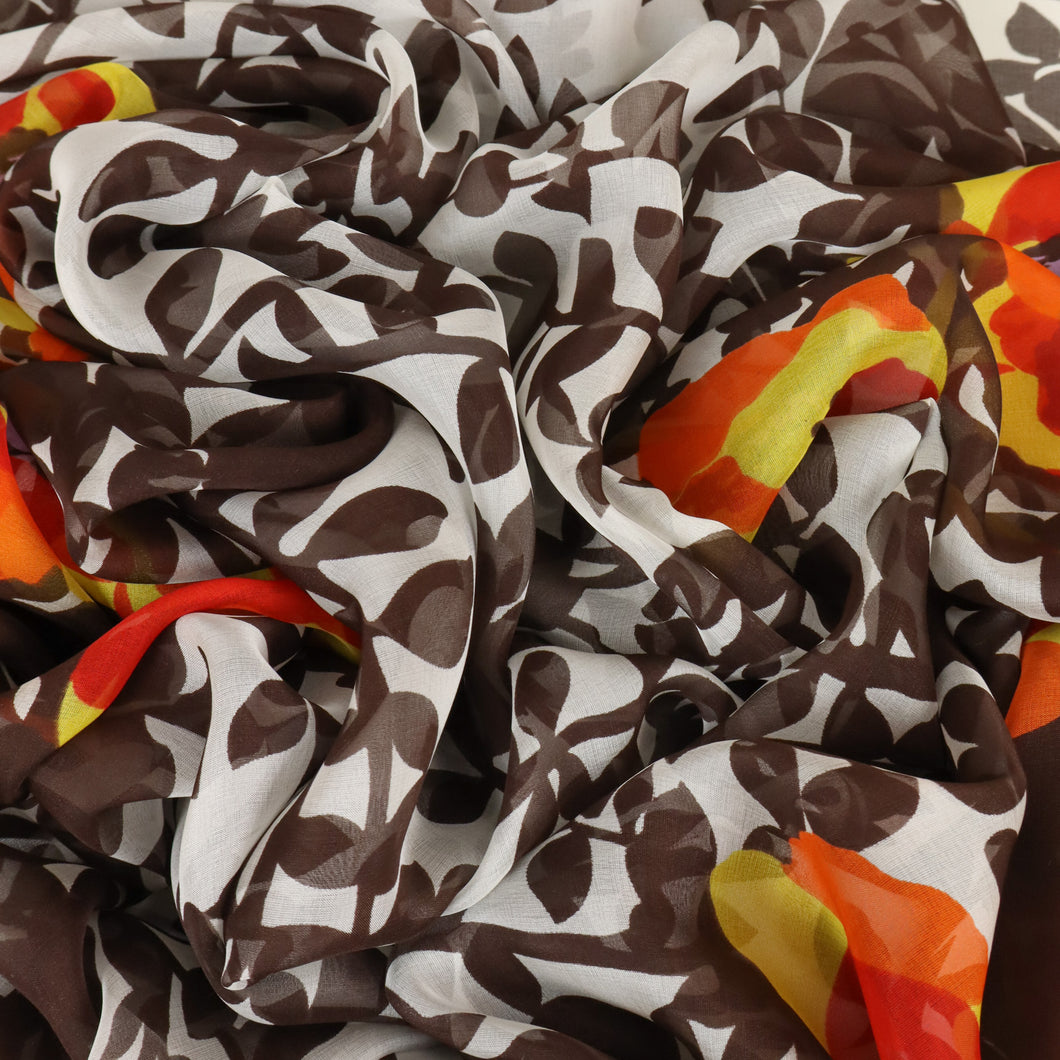 Silk Printed Chiffon Deadstock - Greenley