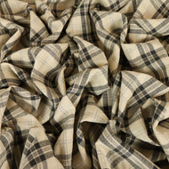 Washed Cotton Check - Coltrane Natural Black